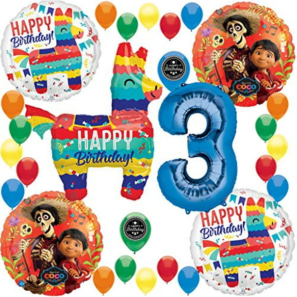 DISNEY PIXAR COCO PERSONALIZED ROUND BIRTHDAY PARTY STICKERS FAVORS~ ALL SIZES